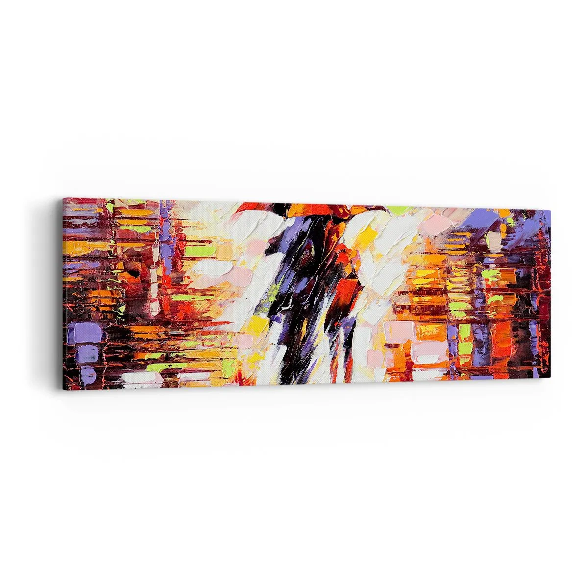 Canvas picture - Together through Night and Rain - 90x30 cm
