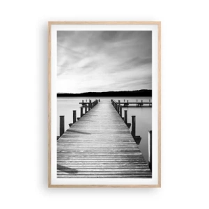 Poster in light oak frame - Lake of Peace - 61x91 cm