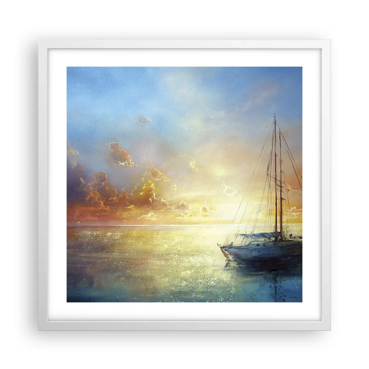 Poster in white frmae - In a Golden Bay - 50x50 cm