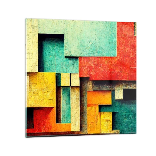 Glass picture - Festival of Right Angles - 60x60 cm