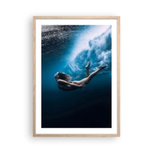 Poster in light oak frame - Contemporary Syren - 50x70 cm