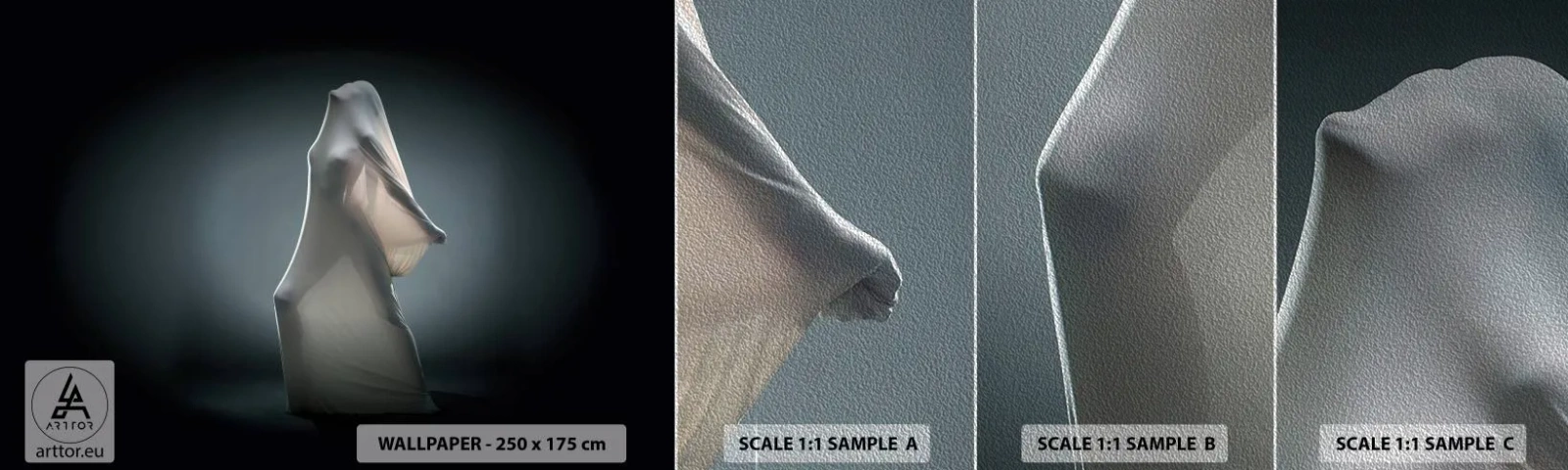 Photo Wallpaper Sample Premium Sand - Hidden Desires - Woman, Dance, Piece - 100x30 cm