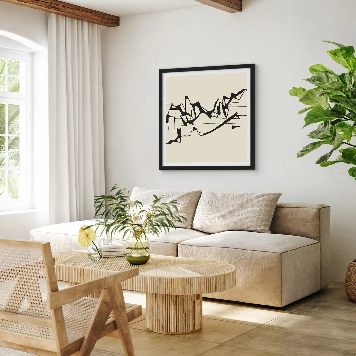 Poster in black frame - Maybe Landscape - 30x30 cm