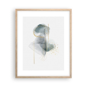 Poster in light oak frame - On the Relationships of Grey and Gold - 40x50 cm