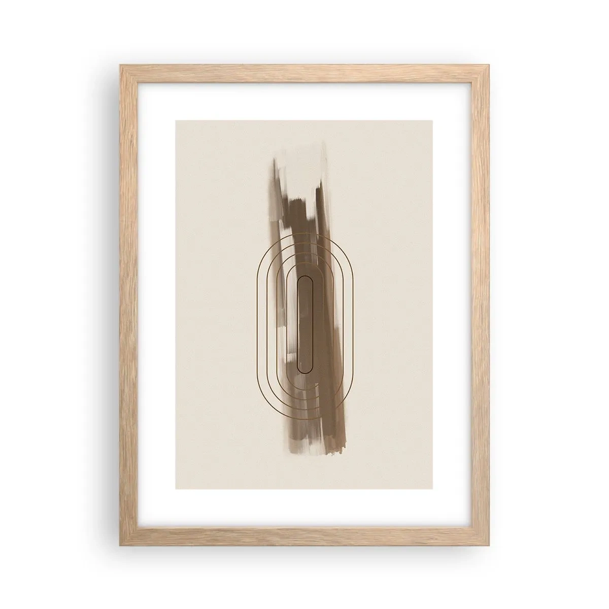 Poster in light oak frame - Blast of Grey - 30x40 cm