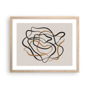 Poster in light oak frame - Everything Is Tangled UP - 50x40 cm
