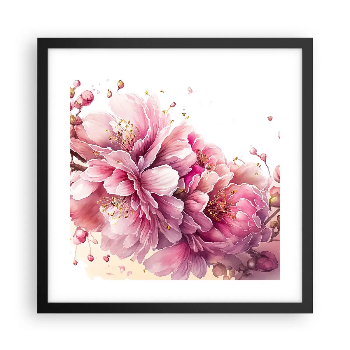 Poster in black frame - Land of Cherry Blossoms - 40x40 cm