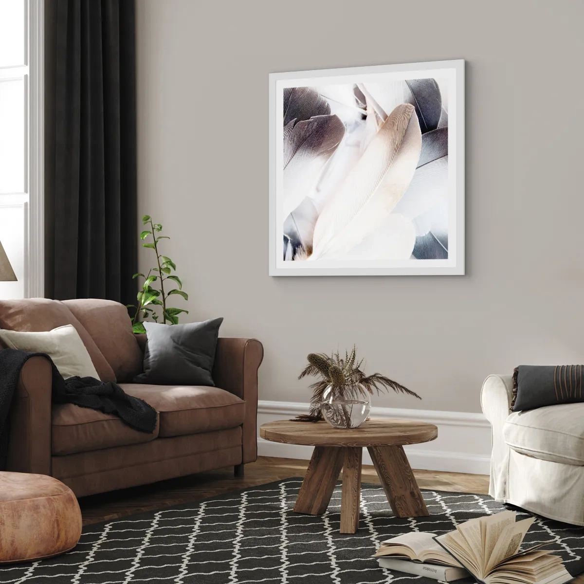 Poster in white frmae - Almost Angelic - 60x60 cm