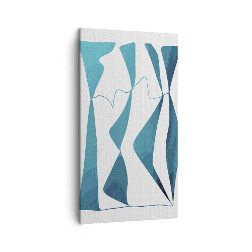 Canvas picture - Abstract: Turquoise Relation - 45x80 cm