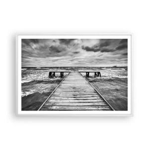 Poster in white frmae - Waiting for the Wind to Blow away - 100x70 cm