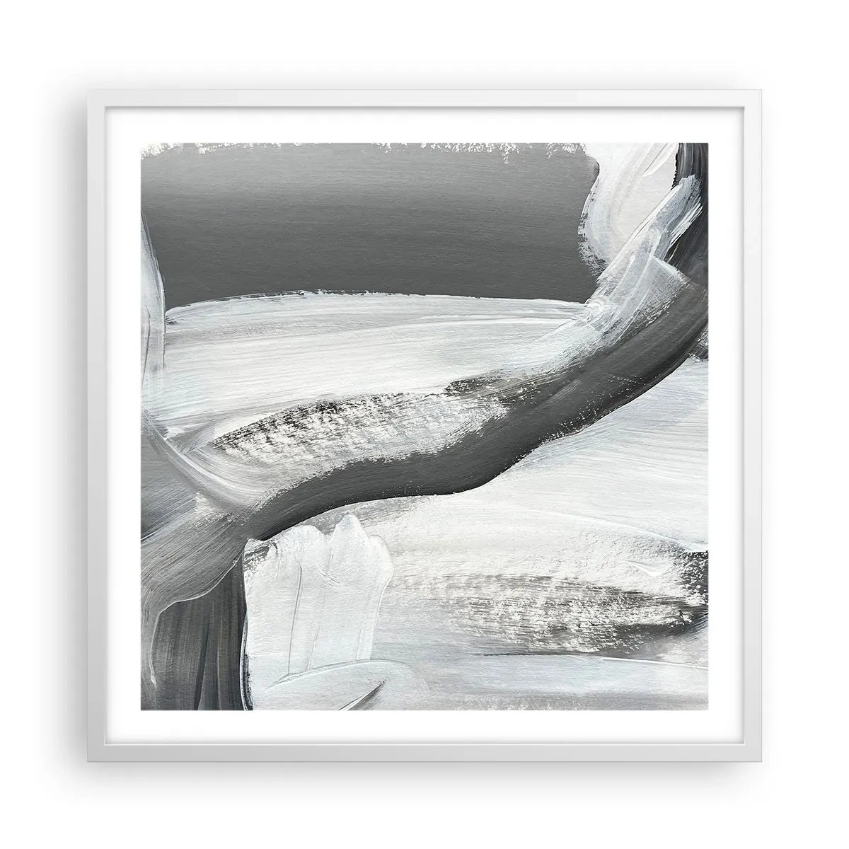 Poster in white frmae - With a Decisive Move - 60x60 cm