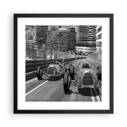 Poster in black frame - Long Time Ago in Monte Carlo - 40x40 cm