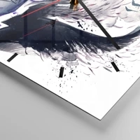 Clock face with lines