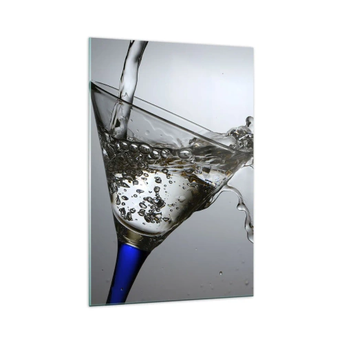 Glass picture - Crystal Clear Water in a Crystal Glass - 70x100 cm