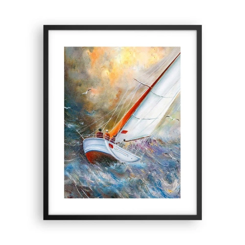 Poster in black frame - Running on the Waves - 40x50 cm