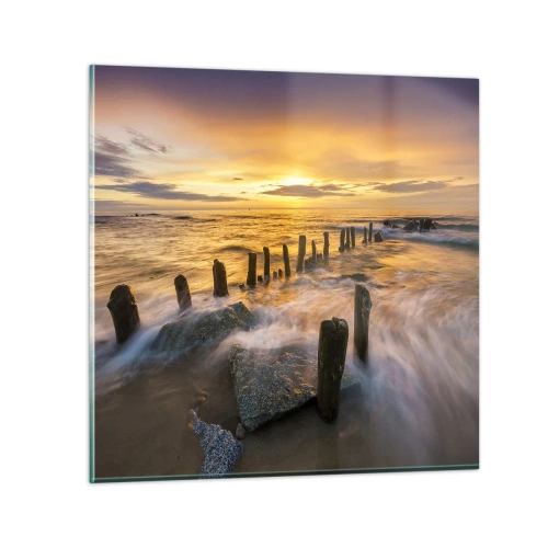 Glass picture - Raw Beauty of the Baltic Sea - 50x50 cm