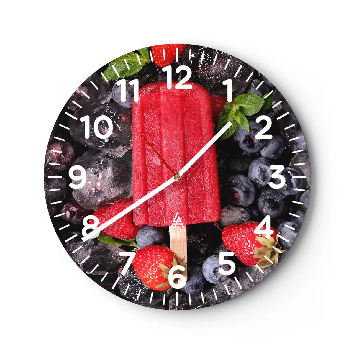 Wall clock - Clock on glass - Flavour of Hot Summer - 30x30 cm