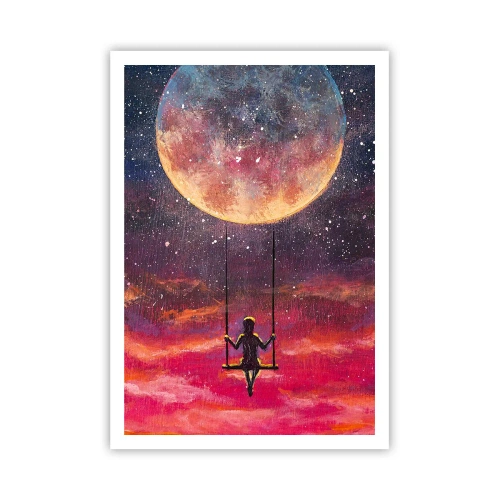 Poster - Swinging in the Clouds - 70x100 cm