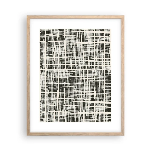 Poster in light oak frame - Woven Composition - 40x50 cm