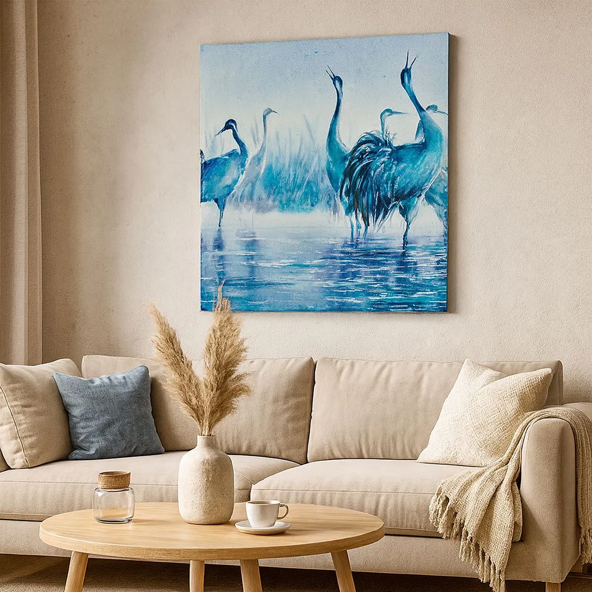 Canvas picture - Morning Encounter - 30x30 cm