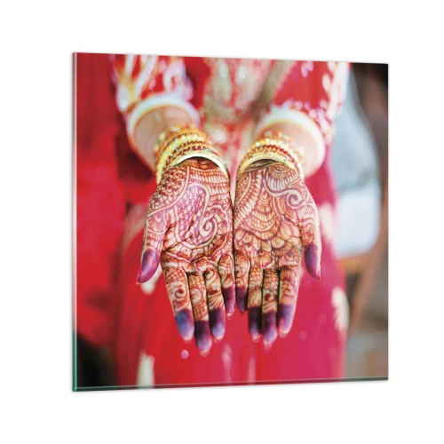 Glass picture - Readt to Catch Happiness - 40x40 cm