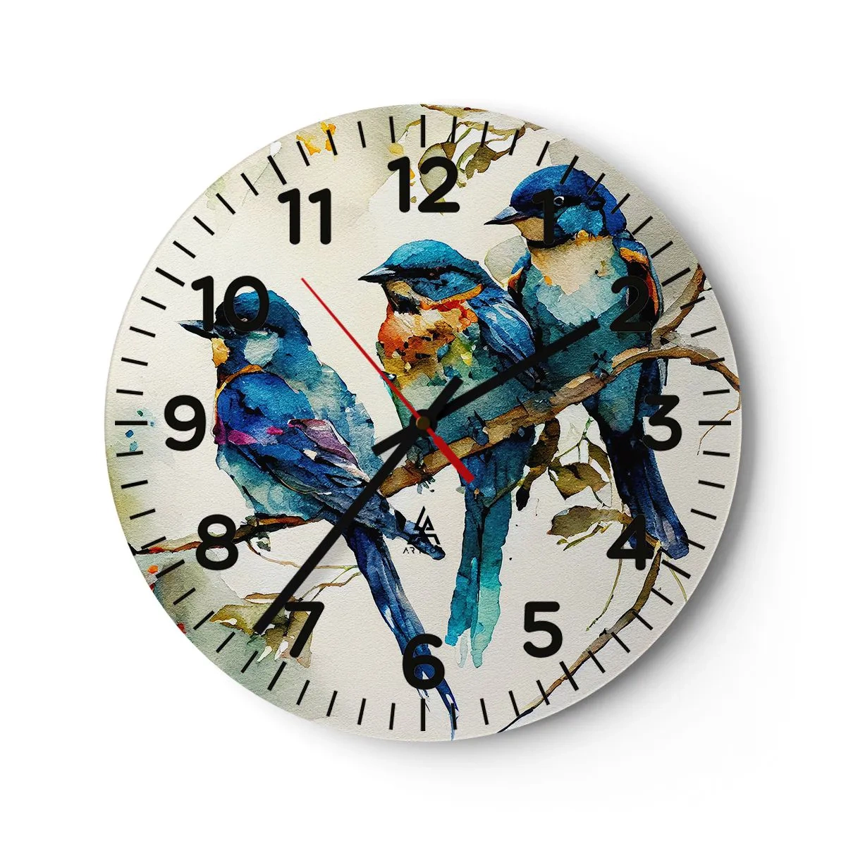 Wall clock - Clock on glass - Is It Offended? - 40x40 cm