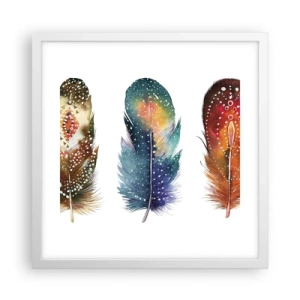 Poster in white frmae - Rituals, Customs, Secrets - 40x40 cm