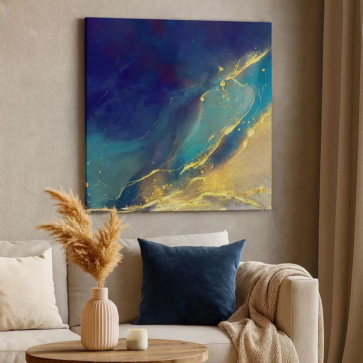 Canvas picture - Golden Flood - 30x30 cm