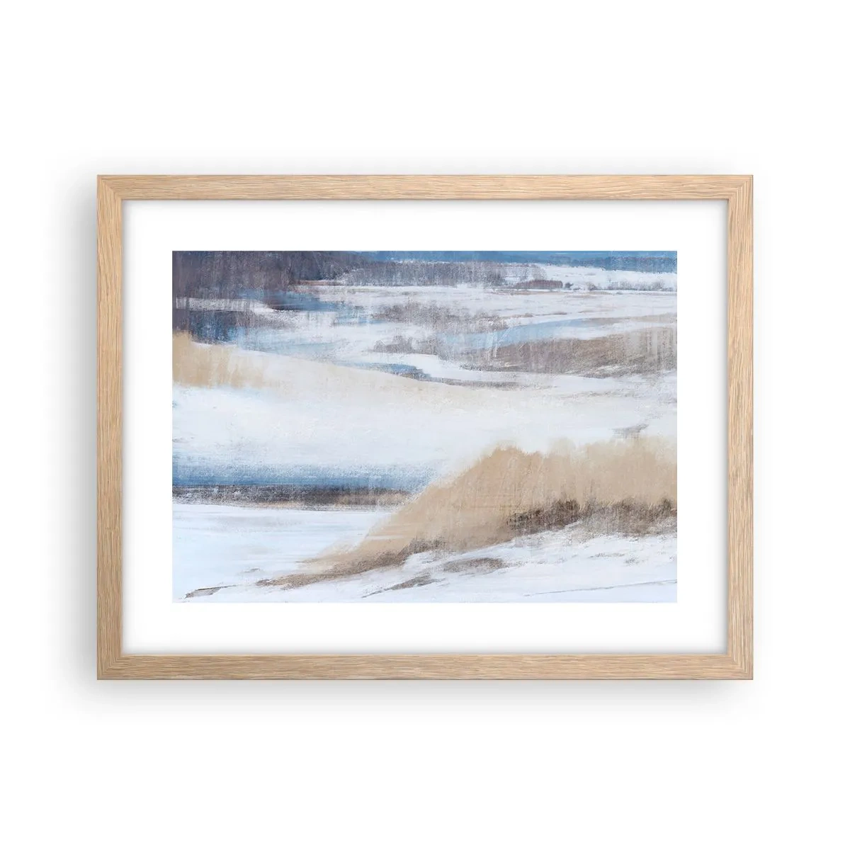 Poster in light oak frame - Winter Composition - 40x30 cm