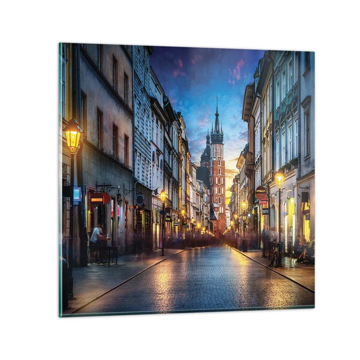 Glass picture - Charm of Cracow - 70x70 cm
