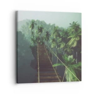 Canvas picture - Hanging Bridge in the Green - 30x30 cm