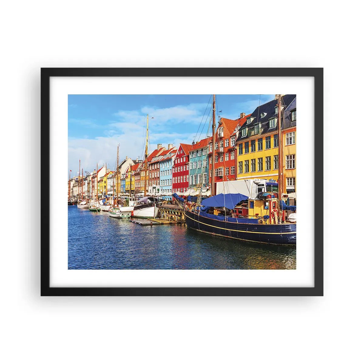 Poster in black frame - Joyful Coast - 50x40 cm