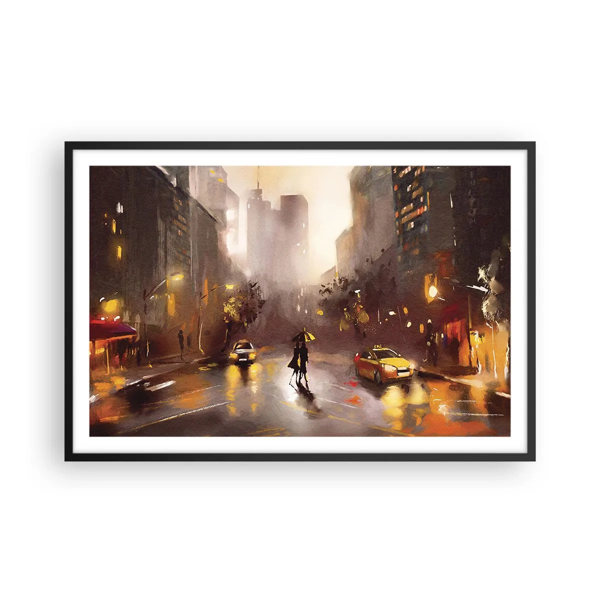 Poster in black frame - In New York Lights - 91x61 cm