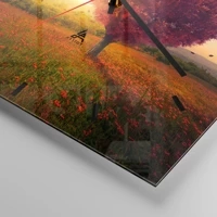 Clock face with lines