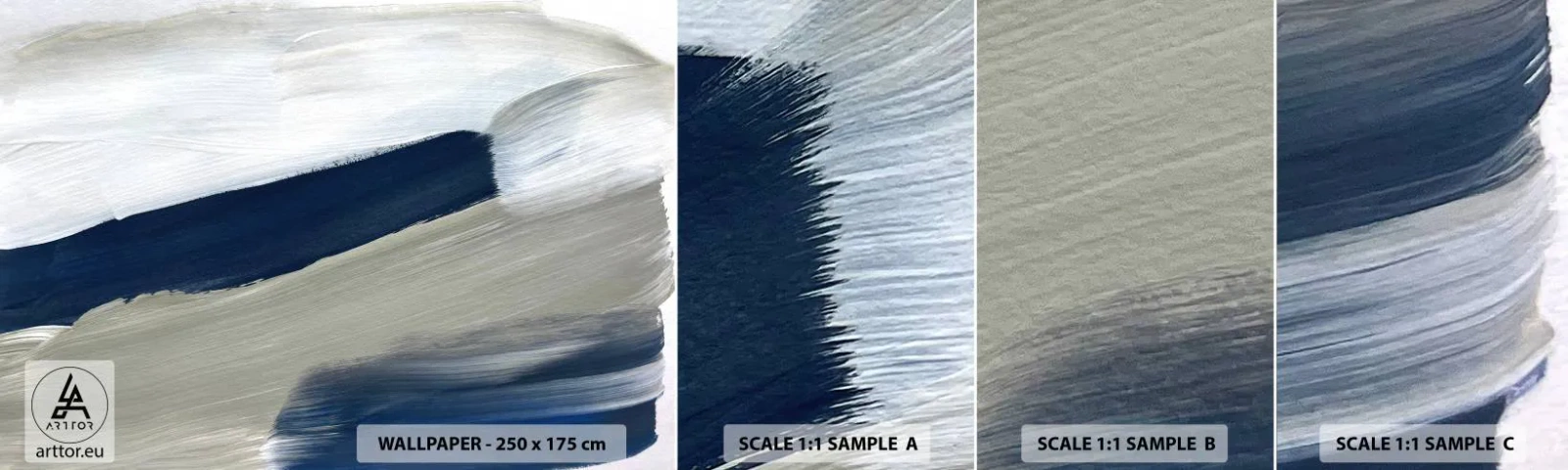 Photo Wallpaper Sample Self-Adhesive Deluxe Sticker - Encounter with White - Piece, Minimalistic, Modern - 100x30 cm