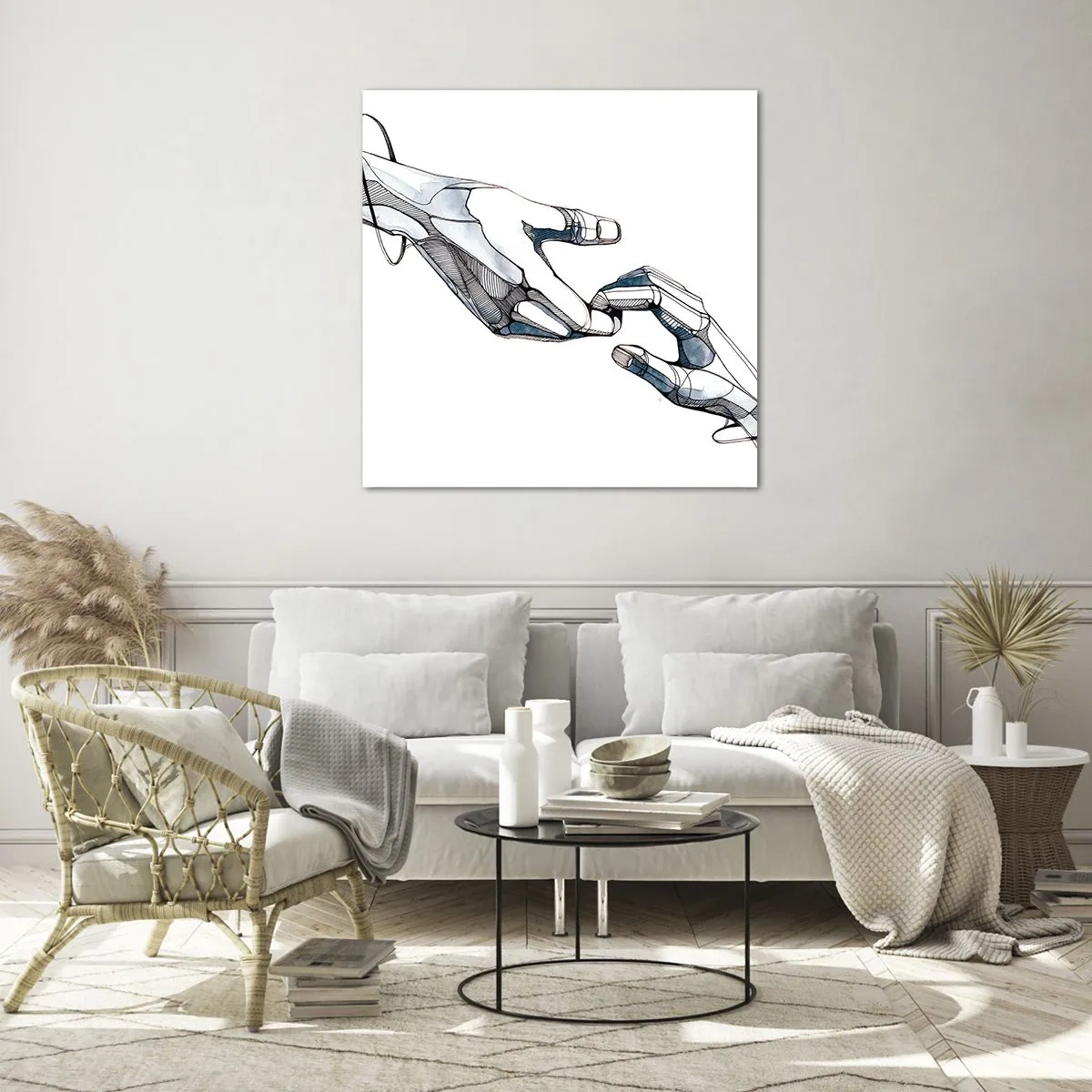 Glass picture - Good Gesture - 40x40 cm