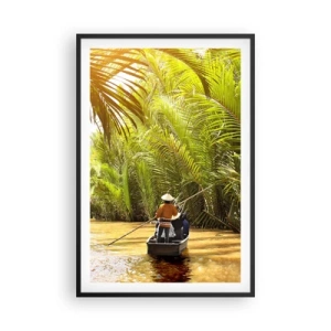 Poster in black frame - Through a Palm Ravine - 61x91 cm