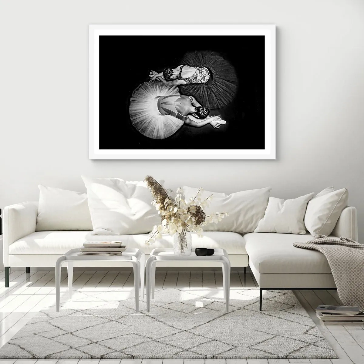 Poster in white frmae - Yin and Yang - Ideal Balance - 100x70 cm