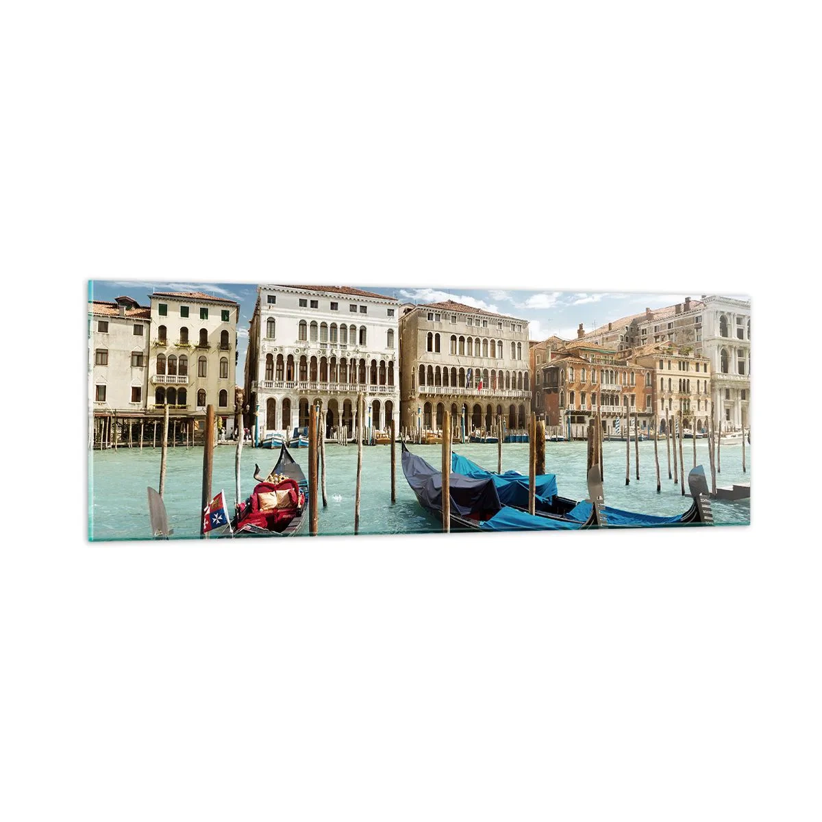 Glass picture - Palaces in Blue - 90x30 cm