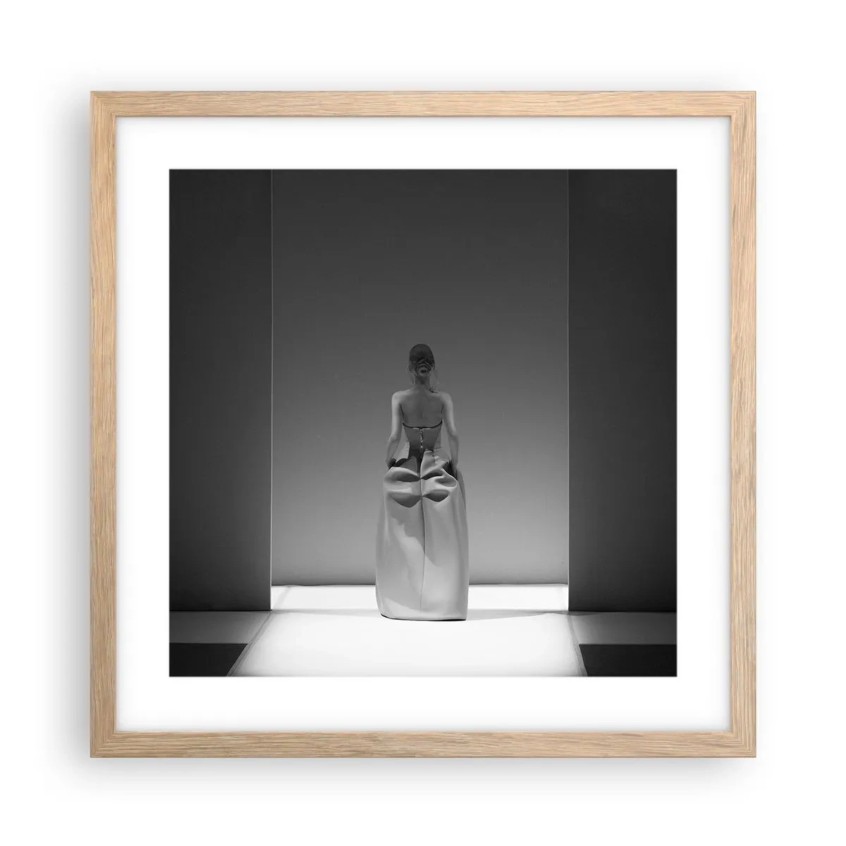 Poster in light oak frame - Refined Simplicity - 40x40 cm
