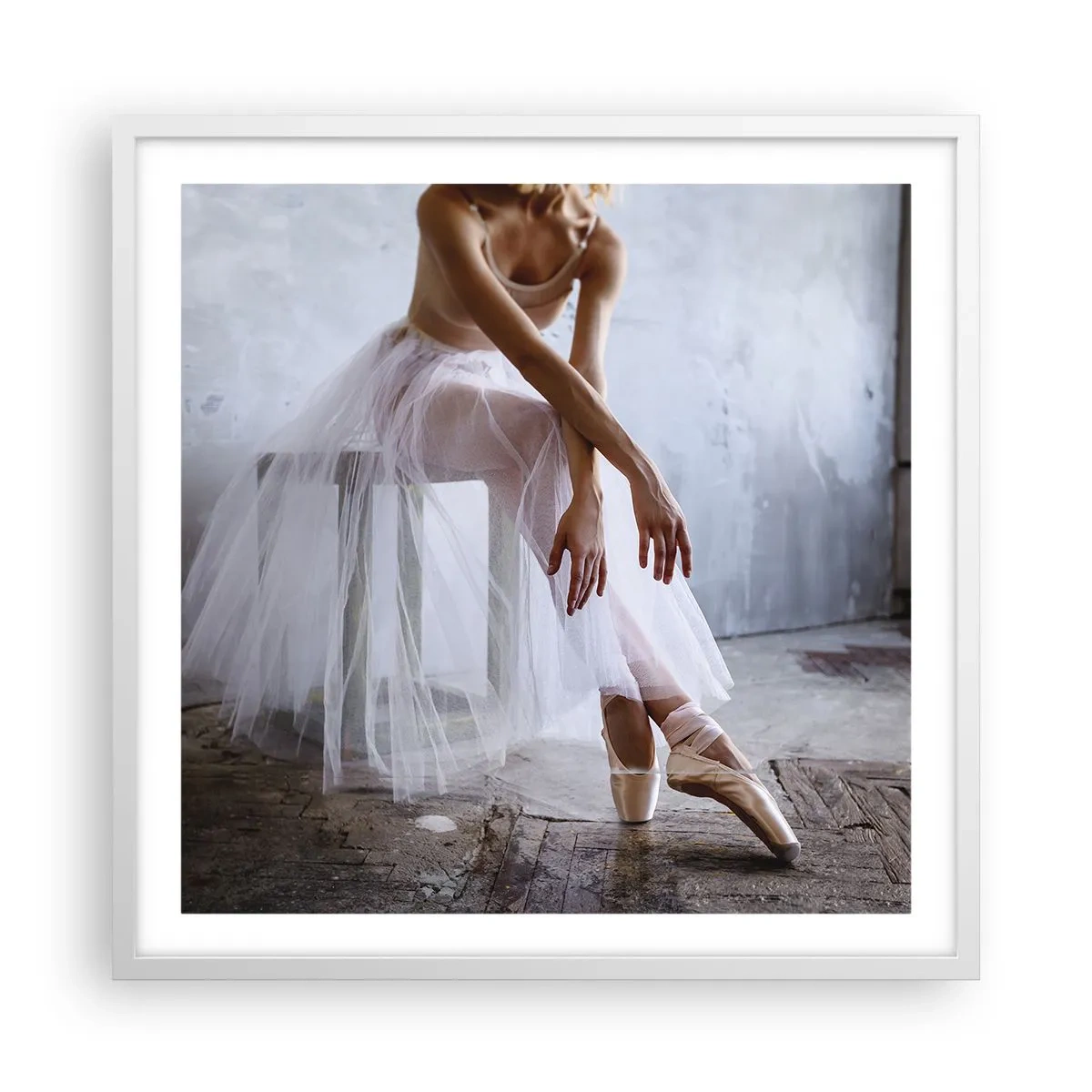 Poster in white frmae - Before the Ramp Lights Are On - 60x60 cm