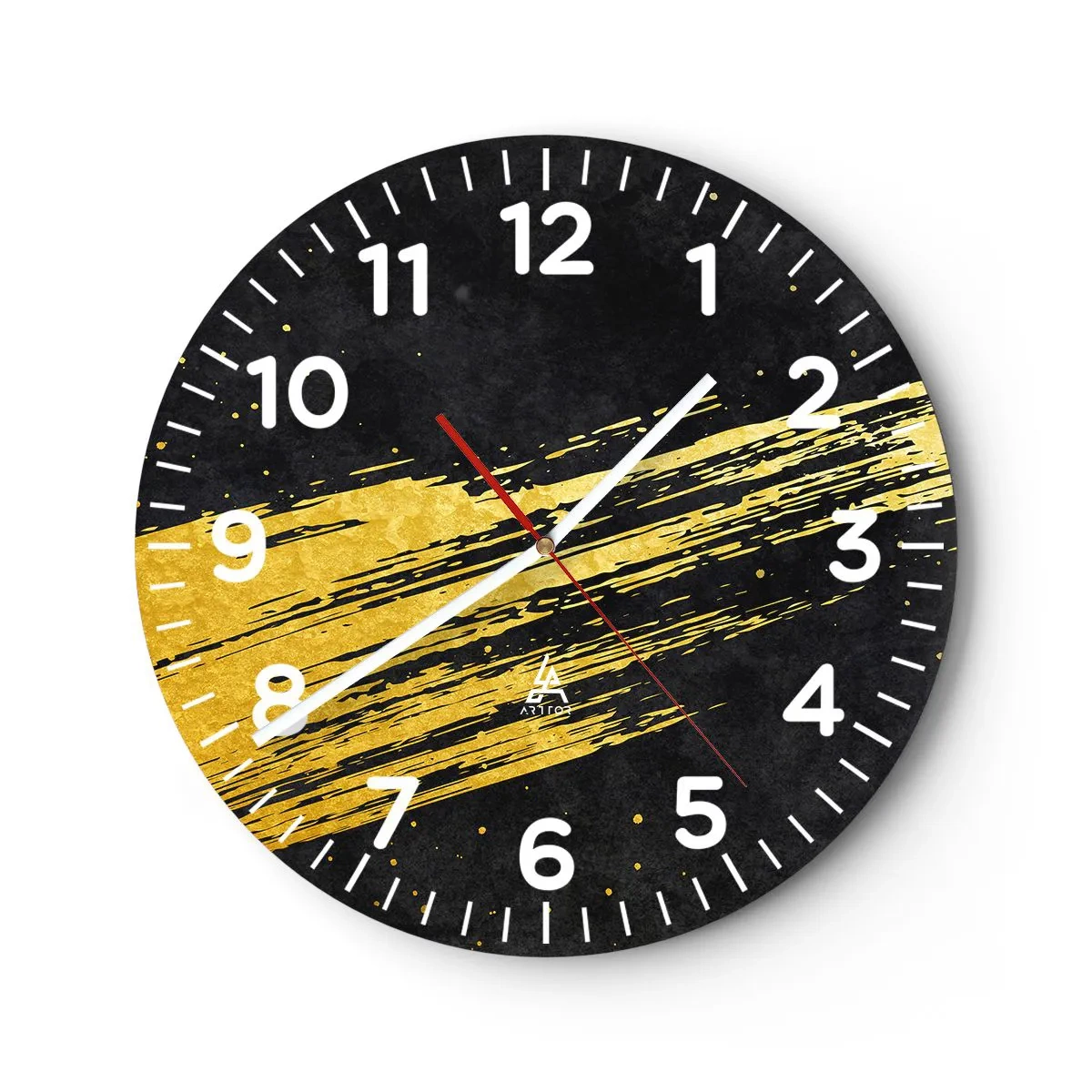 Wall clock - Clock on glass - Jump to the Outer Space - 30x30 cm