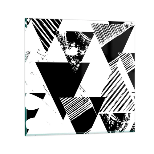 Glass picture - Rain of Triangles - 50x50 cm