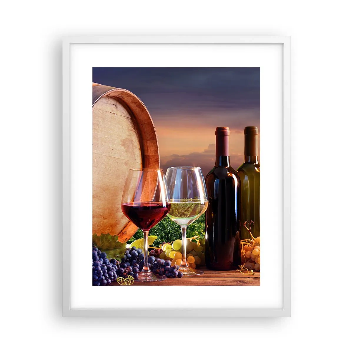 Poster in white frmae - Here Life Is Full of Flavour - 40x50 cm