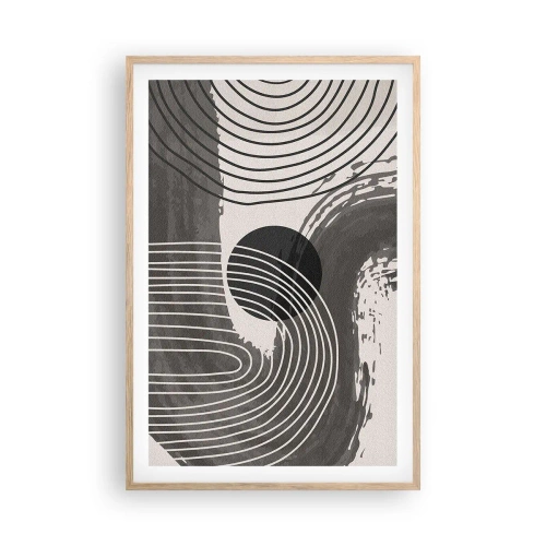 Poster in light oak frame - Oval Wins - 61x91 cm