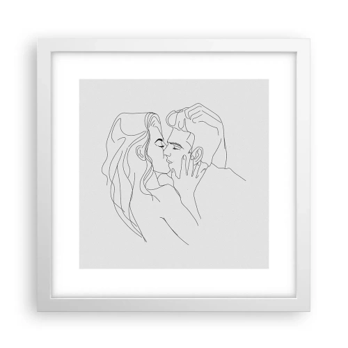 Poster in white frmae - With the Same Line - 30x30 cm