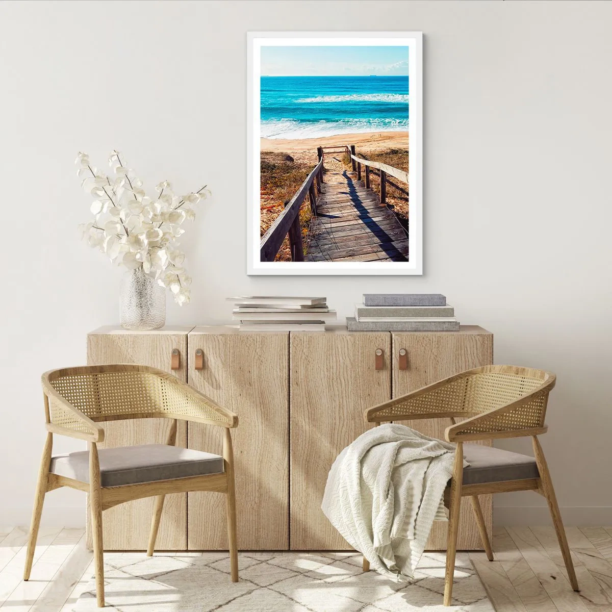 Poster in white frmae - Run! - 30x40 cm