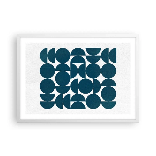 Poster in white frmae - Circles and Semicircles - 70x50 cm