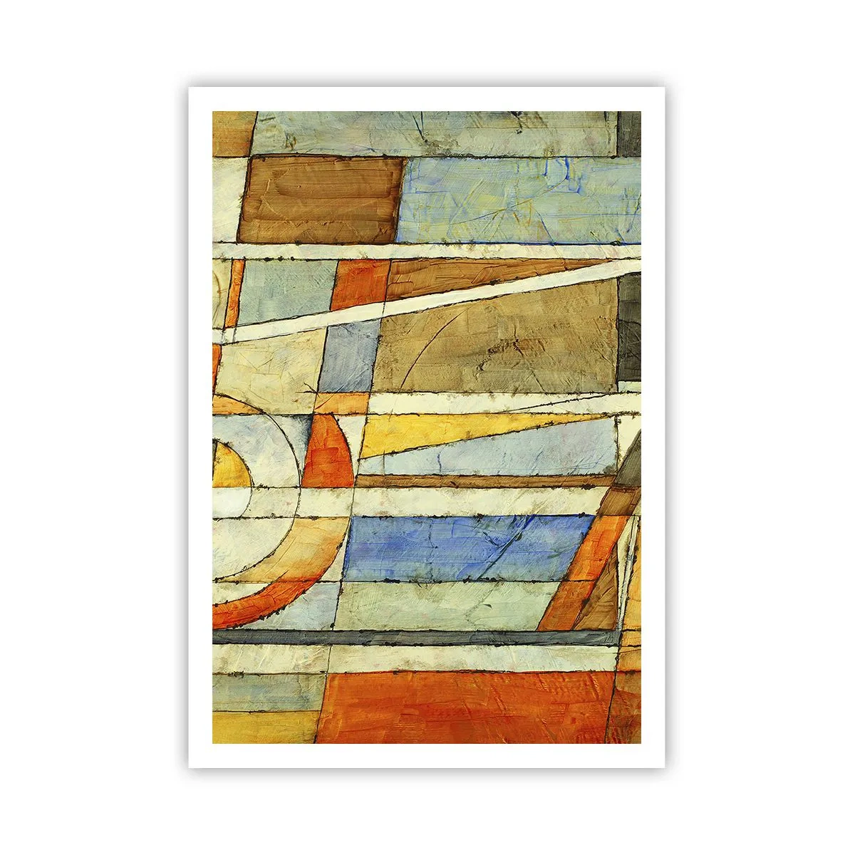 Poster - Cubism on a Construction Site - 70x100 cm