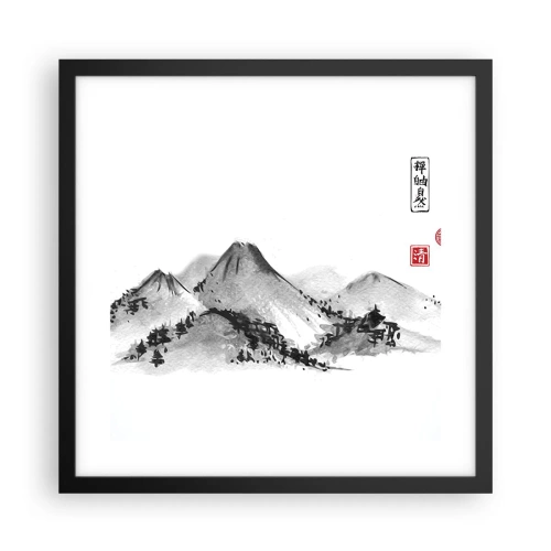 Poster in black frame - Further and Further - 40x40 cm